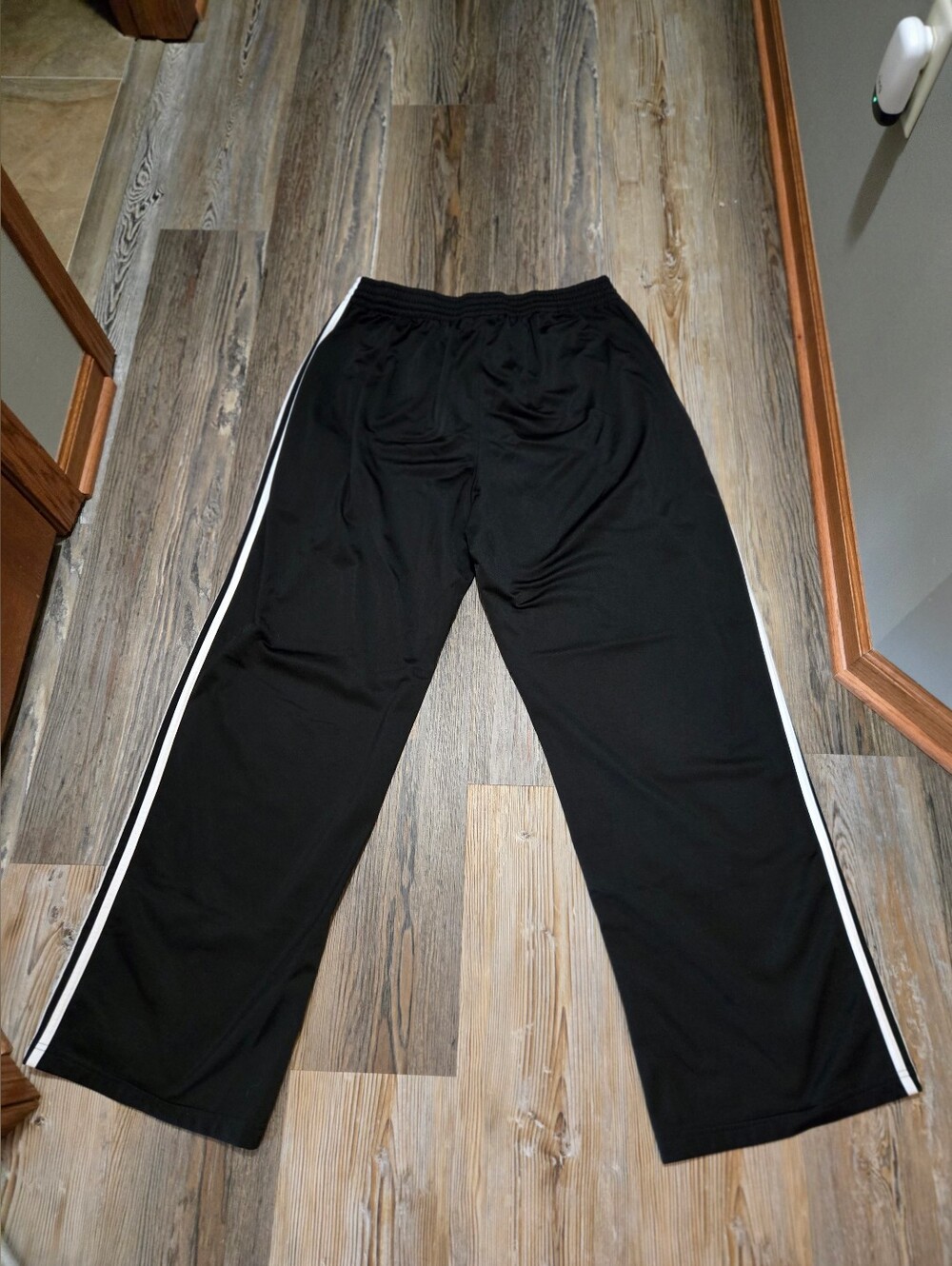 Adidas, Men's,Black Jogger Pants with White Side Stripes - Picture 12 of 16